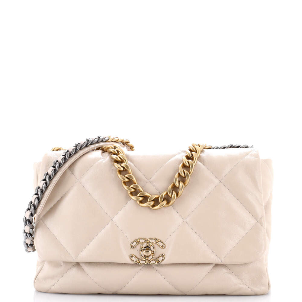 Chanel Maxi 19 Flap Bag Quilted Leather